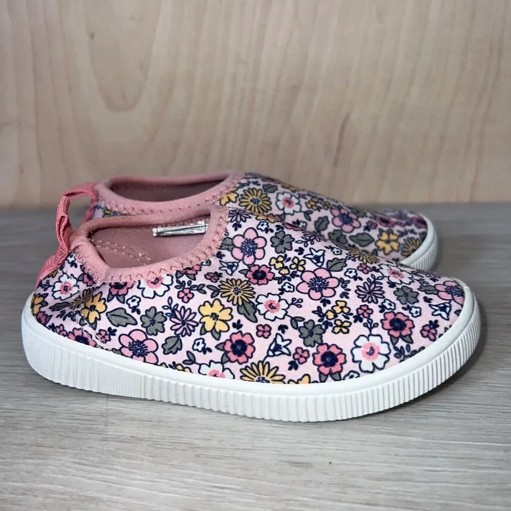 Simple Joys by Carters Kimmie‎ Kaia Aqua Shoes Pink Floral Toddler 7M